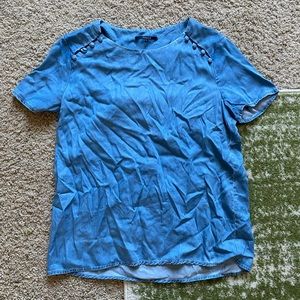 FRNCH Blue Dress Shirt/ Blouse